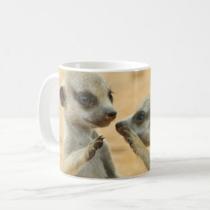 Cutest Baby Animals Two Young Meerkats Coffee Mug