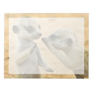 Cutest Baby Animals Two Young Meerkats Notepad