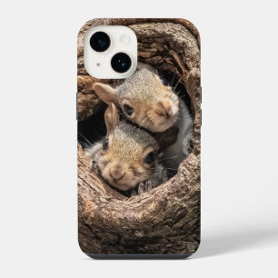 Cutest Baby Animals Two Young Squirrels iPhone 14 Case
