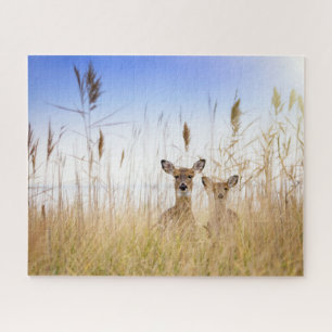 Cutest Baby Animals   Two Young White Tailed Deer Jigsaw Puzzle