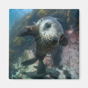 Cutest Baby Animals   Underwater Cape Fur Seal Magnet