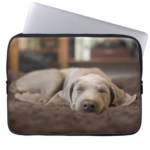 Cutest Baby Animals   Weimaraner Puppy Sleeping Laptop Sleeve