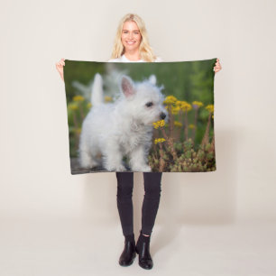 Cutest Baby Animals West Highland White Terrier Fleece Blanket