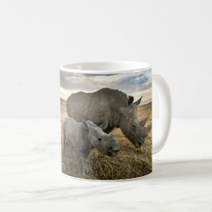 Cutest Baby Animals   White Rhino & Calf Coffee Mug