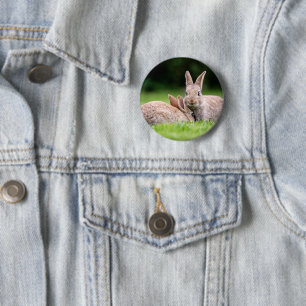 Cutest Baby Animals Wild Bunny Rabbits 6 Cm Round Badge