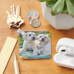 Cutest Baby Animals Yellow Labrador Retrievers Key Ring