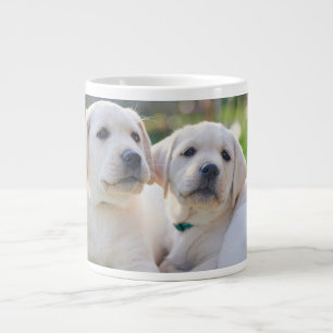 Cutest Baby Animals   Yellow Labrador Retrievers Large Coffee Mug