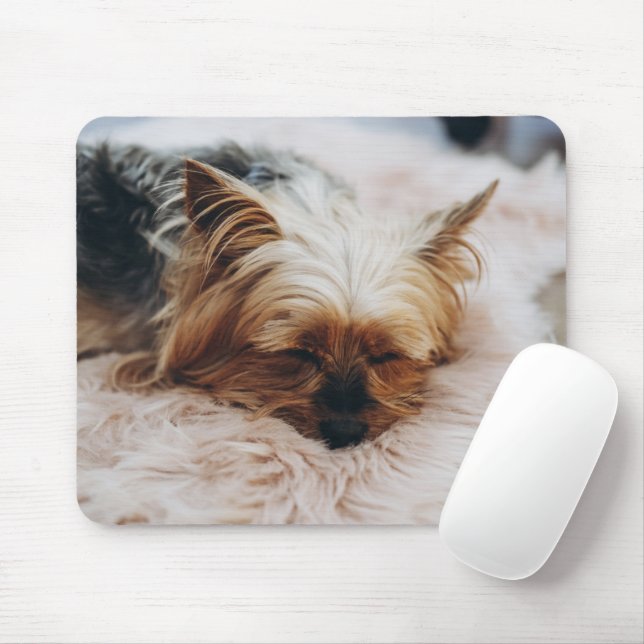 Cutest Baby Animals | Yorkshire Terrier Mouse Mat (With Mouse)