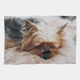Cutest Baby Animals Yorkshire Terrier Tea Towel
