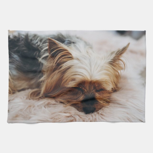Cutest Baby Animals | Yorkshire Terrier Tea Towel (Horizontal)