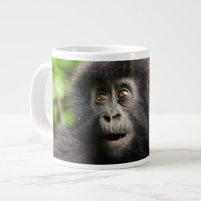 Cutest Baby Animals | Young Mountain Gorilla Large Coffee Mug (Front Left)
