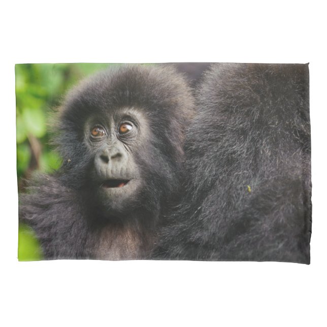 Cutest Baby Animals | Young Mountain Gorilla Pillowcase (Front)