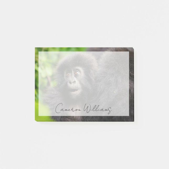 Cutest Baby Animals | Young Mountain Gorilla Post-it Notes (Front)