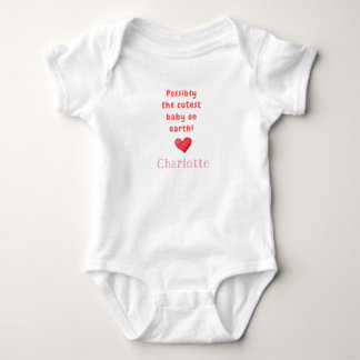 Cutest Baby On Earth & Name, Baby Gift, Bodysuit