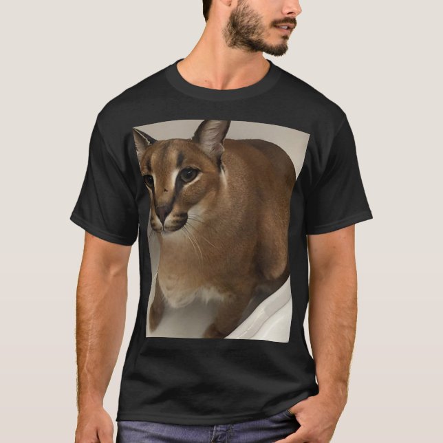 Cutest Bathtub Big Floppa My Beloved Caracal Cat M T-Shirt (Front)