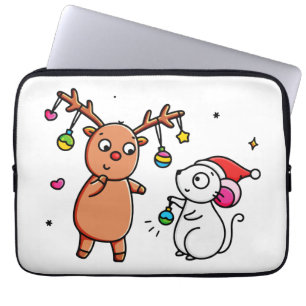 CUTEST BEST FRIENDS SHARING IS CARING LAPTOP SLEEVE