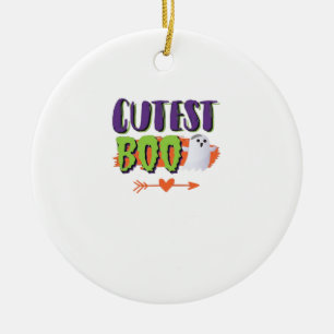 Cutest Boo Halloween Funny Casual Ceramic Tree Decoration