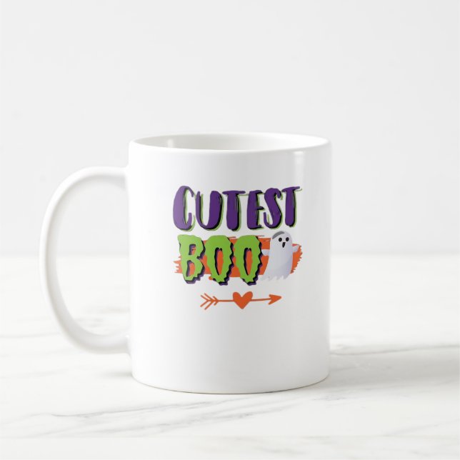 Cutest Boo Halloween Funny Casual Coffee Mug (Left)