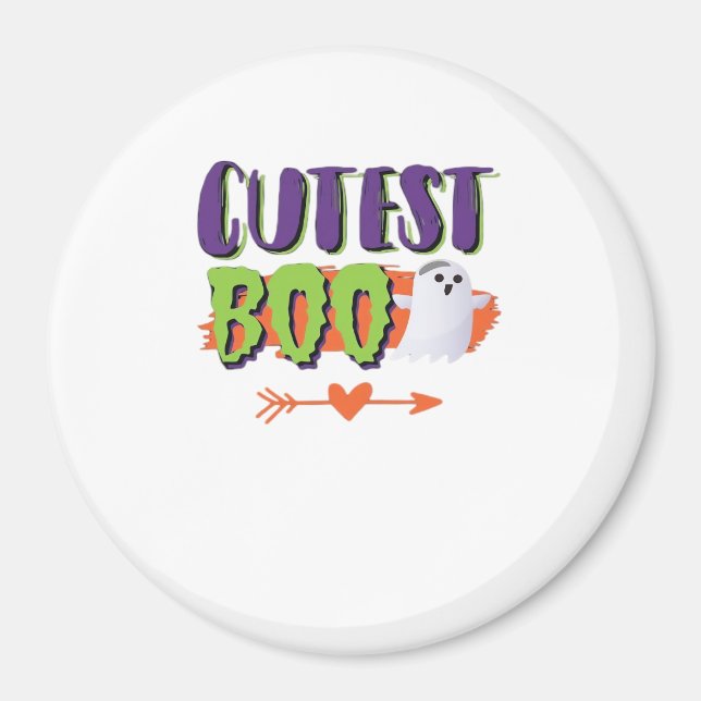 Cutest Boo Halloween Funny Casual Magnet (Front)