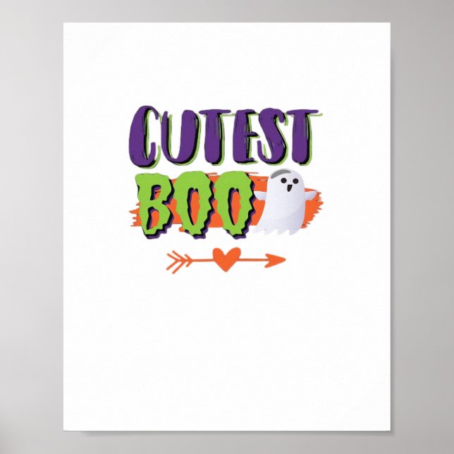 Cutest Boo Halloween Funny Casual Poster (Front)