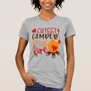 Cutest Camper By The Campfire Funny Camping T-Shirt
