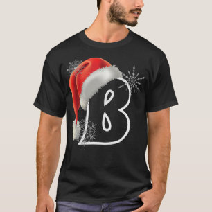 Cutest Capital Letter B Monogram Christmas Holiday T-Shirt