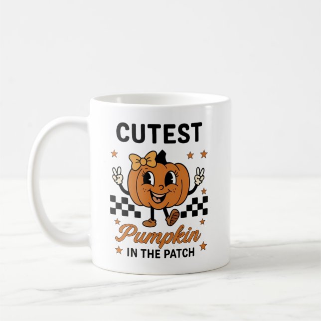 Cutest cartoon Pumpkin in the patch Coffee Mug (Left)