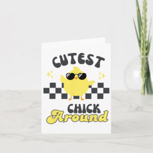 Cutest Chick Around Cute Vintage Easter Chick Card