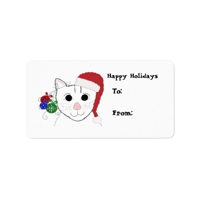 Cutest Christmas Cat Gift Tag (Front)