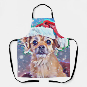 Cutest Christmas doggie ever! Apron