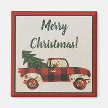 Cutest Christmas Truck Magnet