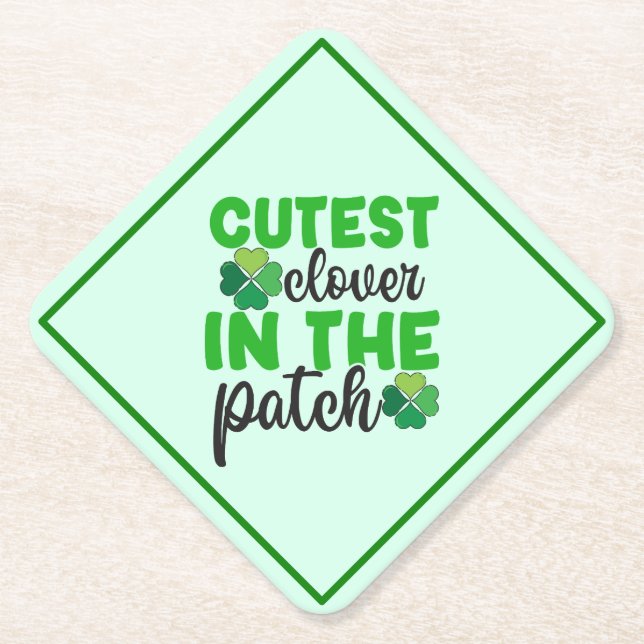 Cutest Clover in The Patch-61106 Paper Coaster (Front)