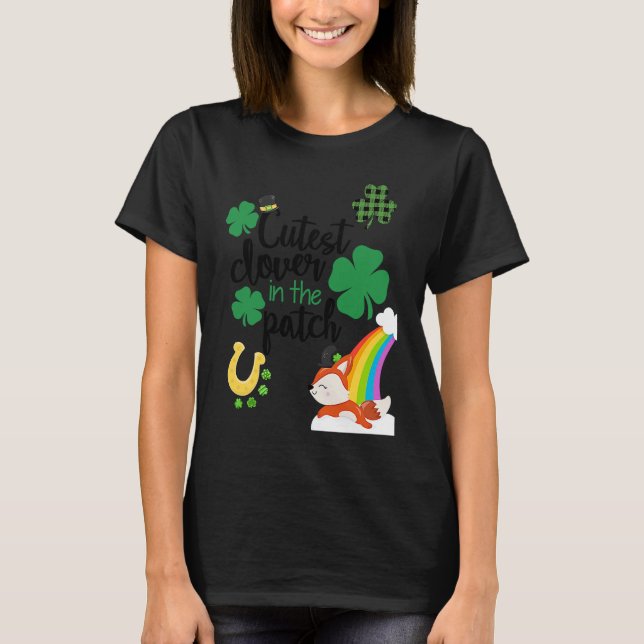 Cutest Clover In The Patch St Paddy's Day Leprecha T-Shirt (Front)