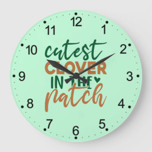 Cutest Clover in The Patch St Patrick's-60863 Large Clock
