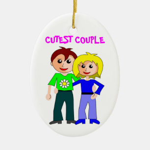 CUTEST COUPLE CERAMIC TREE DECORATION