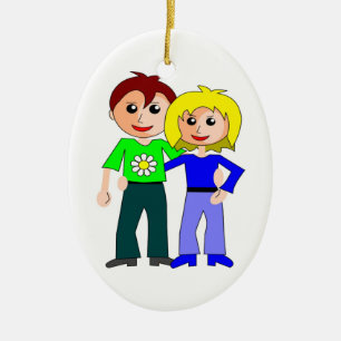 CUTEST COUPLE CERAMIC TREE DECORATION