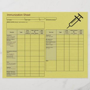 Cutest Creature Immunisation Records-Horizontal