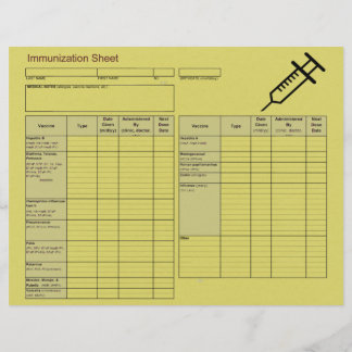 Cutest Creature Immunisation Records-Horizontal