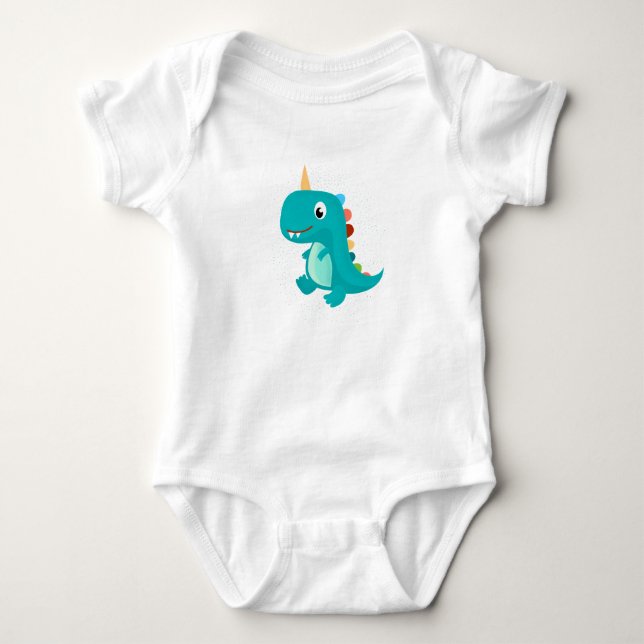 Cutest dragon  baby bodysuit (Front)