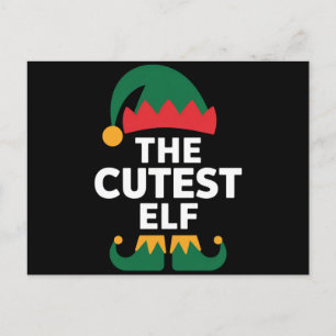 Cutest Elf Matching Family Christmas Postcard