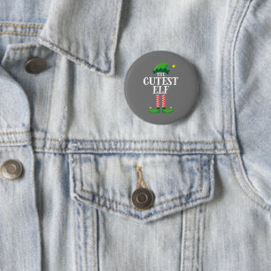 Cutest Elf Matching Family Group Christmas Party 6 Cm Round Badge