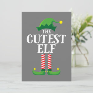 Cutest Elf Matching Family Group Christmas Party Invitation
