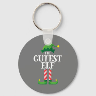Cutest Elf Matching Family Group Christmas Party Key Ring