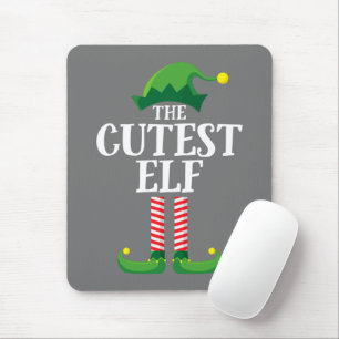 Cutest Elf Matching Family Group Christmas Party Mouse Mat