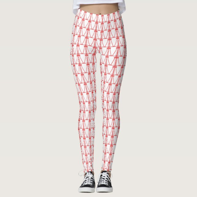 Cutest Ever, Coconut Trees Silhouette Christmas Leggings (Front)