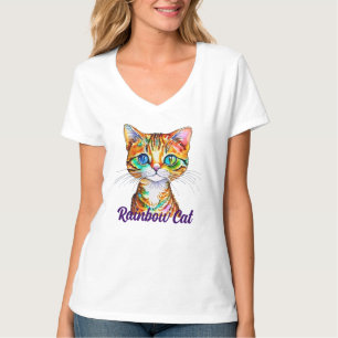 Cutest Ever Colourful Tabby Kitty T-Shirt
