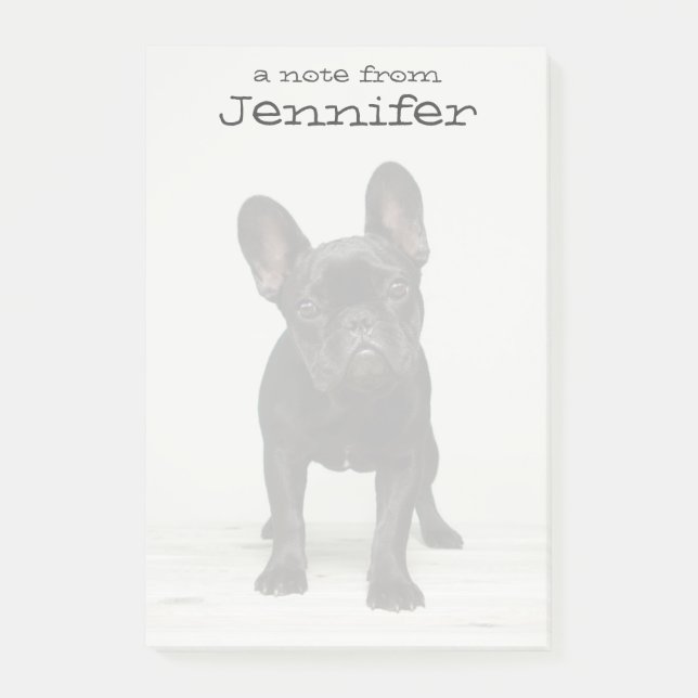 Cutest French Bulldog Puppy Post-it Notes (Front)
