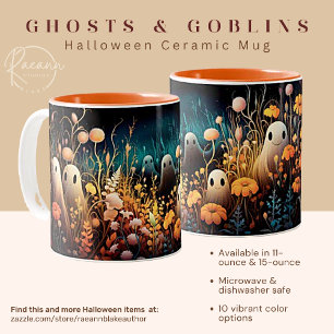 Cutest Ghosts and Goblins Halloween Ceramic Mug