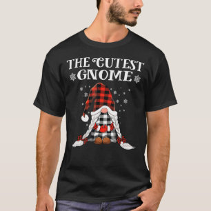 Cutest Gnome Buffalo Plaid Matching Family Christm T-Shirt