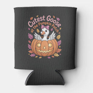 Cutest Goose at the Pumpkin Patch Thanksgiving   Can Cooler